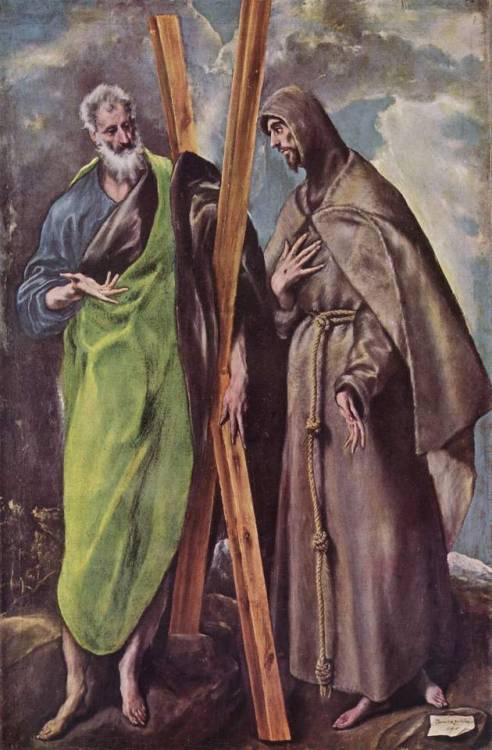 artist-elgreco:St. Andrew and St. Francis via El GrecoSize: 113x167 cmMedium: oil, canvas