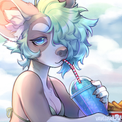 A fun and beachy piece for tentabulge@fa! Had so much fun with the rendering on this one ✨✨✨