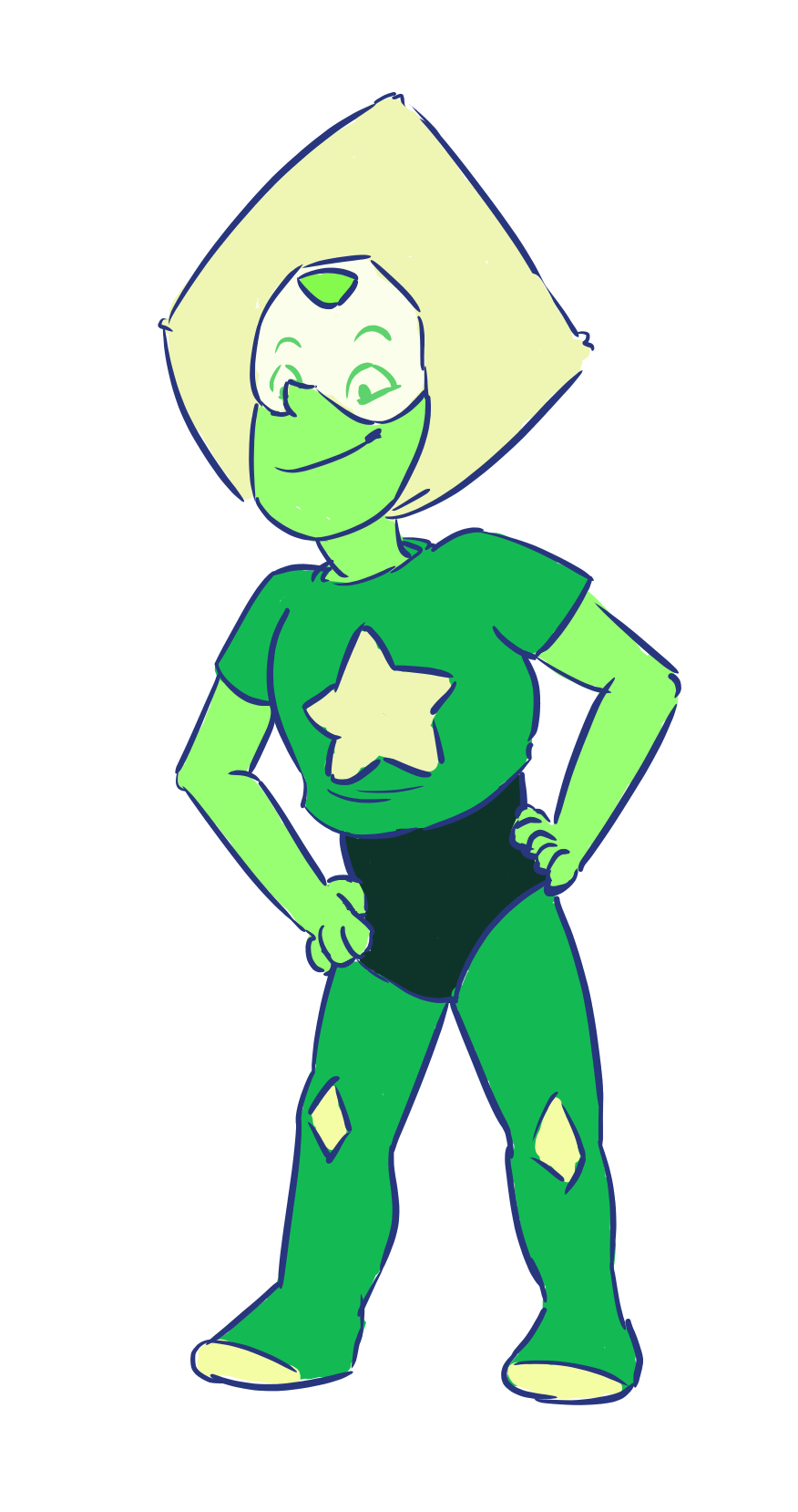 aviatornerd:  to celebrate peridot becoming a crystal gem, the gems get her a “star”