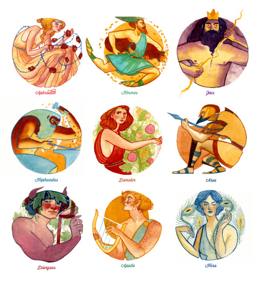 classicalcivilisation: daughterofthewoods: smalyon: 9 of the gods of Olympus as wine labels. I&rsquo