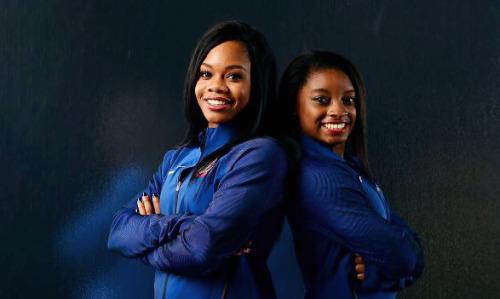 beydulgz:  jordynslefteyebrow:Gabby Douglas and Simone Biles at the Team USA Photoshoot Black Queens