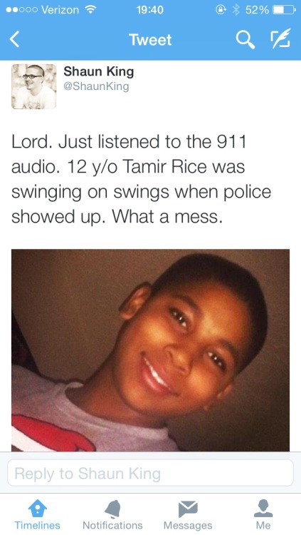 sica49:  emeraldjade:  This just broke my heart even more. He was a fucking baby. A BABY. I swear every single person who tries to justify his murder deserves every horrible thing in life to happen to them. Swear on everything, bruh. These pigs will take