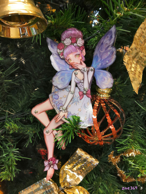 Took these pictures early January right before taking down the tree. Fairy paper dolls.This was the 