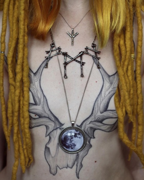 psychara: Runes, moons and tattoos ✨ are my jam top necklace from @moonandserpent middle @restyle.pl