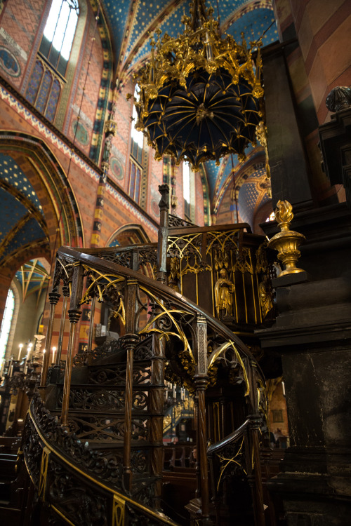 St. Mary’s Church in Krakow Poland, easily one of the most gorgeous Churches I’ve ever seen.Photogra