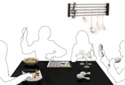 countthroughtherests:  keyofdminor:  themusicpoint:  Orchestra Kitchenware: play with your food! [Source]  If I had the money, I would commission someone to compose an ensemble piece using all of these things. …And it would be titled Dining Room Music.