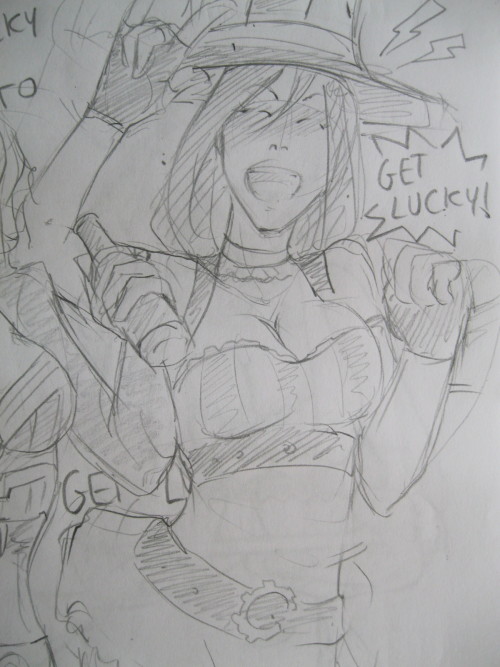 More sketches…I hope I’m not spamming your dash >_< The drawing where Vi and Cait are singing…well, that is what happend when you draw while listening again and again “Get Lucky” by Halestorm xDD (I’m not sorry