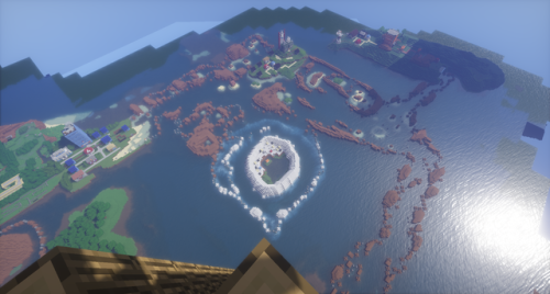 Sootopolis looks really nice here. Shame about the ragged chunk edges.