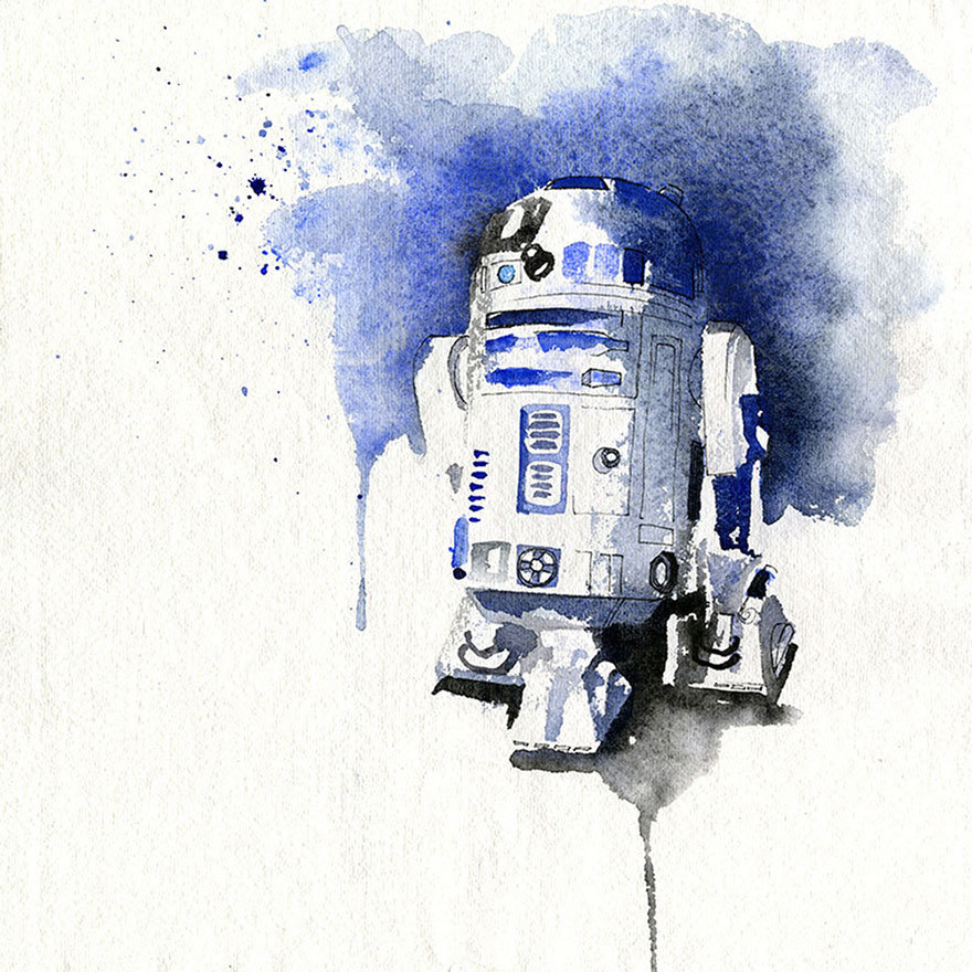 jedavu:  Watercolor Superheroes With Big Splashes  Created by Blule