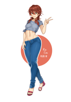 thegoldensmurf:  Commission - Rin Eba (A