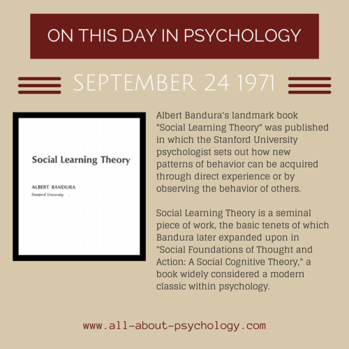 all-about-psychology:On This Day in the History of Psychology (24th September 1971)Albert Bandura’s 