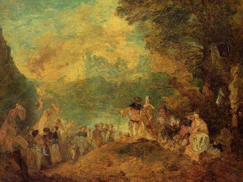 The Pilgrimage to Cythera (after Watteau), 1849, Eugene BoudinMedium: oil