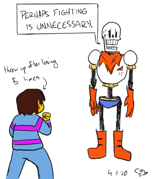 squeiky: singing-robot: My favorite part of replaying Undertale yesterday was when I lost to Papyrus