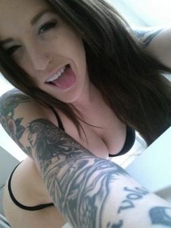 Filthpin:  Pale &Amp;Amp; With Tattoos Sexy Amateur Lingerie Selfie  Pinned Photo