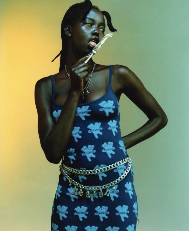divineparadisos:adut akech for the face magazine in heaven by marc jacobs 