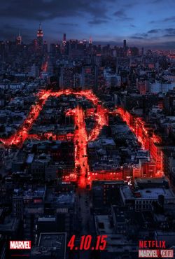 doktorleckter:  marvelentertainment:  A City Without Hope. A Man Without Fear. “Marvel’s Daredevil” only on Netflix April 10. See the poster in motion, here: http://bit.ly/1BzxaJZ  i saw a woman in my neighborhood jogging with this hoodie on. did