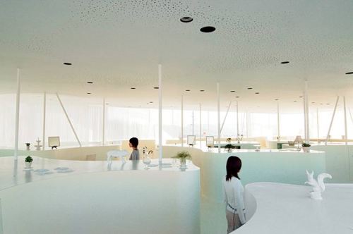 cocoon-jp:  Lotus Beauty Salon by Hiroshi Nakamura &amp; NAP Architects Private rooms for costum