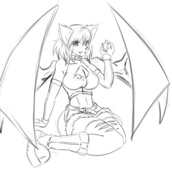 well there you go. a horrible furry attemp. and no im not doing any furry request anymore cause my style sucks. just wna show u this as an example.p.s she`s a bat