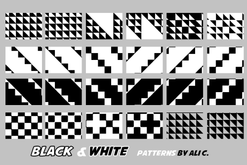 Patterns pack 1 - black &white Hope you like it.Reblog or like if you take.- credits are not req