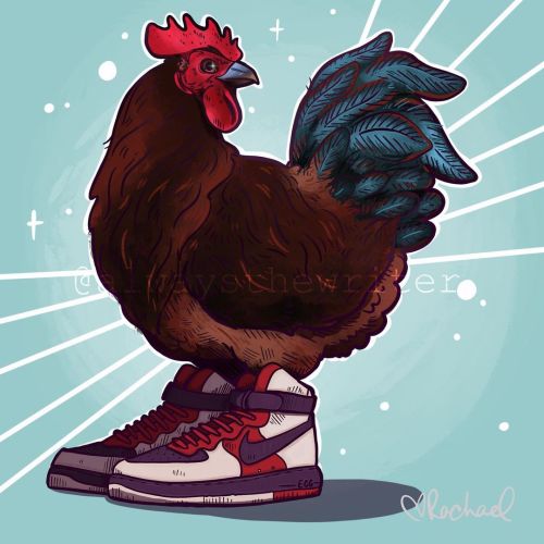 I drew this for @sugarfreesweet his name is Streaky and he has better style than me. • • • #chicken 