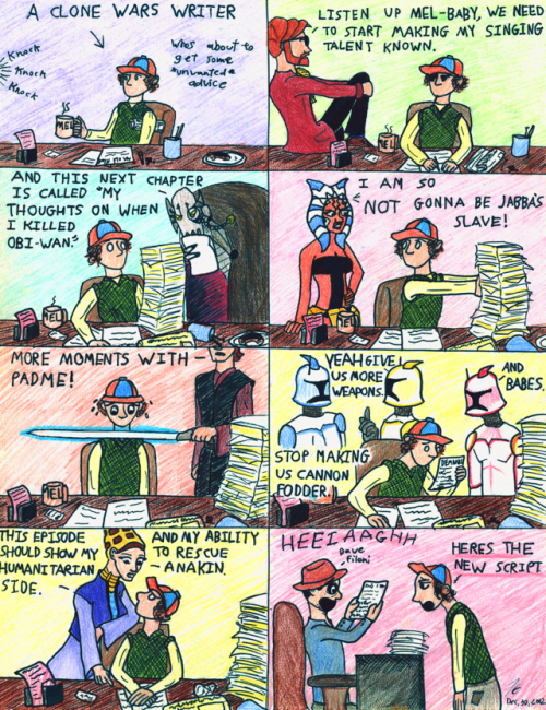 My sister and I were browsing our old art binders and we unearthed this dorky, old comic that she dr