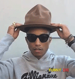 fuckyesneptunes:  What’s under Pharrell’s hat? 