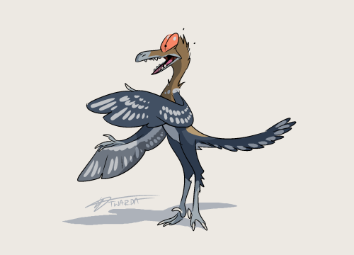 I sketched 4 dinosaurs one day. Archaeopteryx came first.