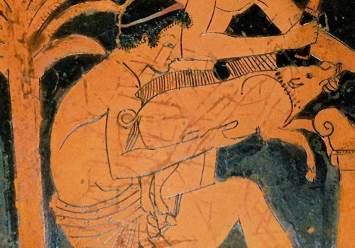 ancient depiction of david cameron, attic red-figure cup, c. 510 bce