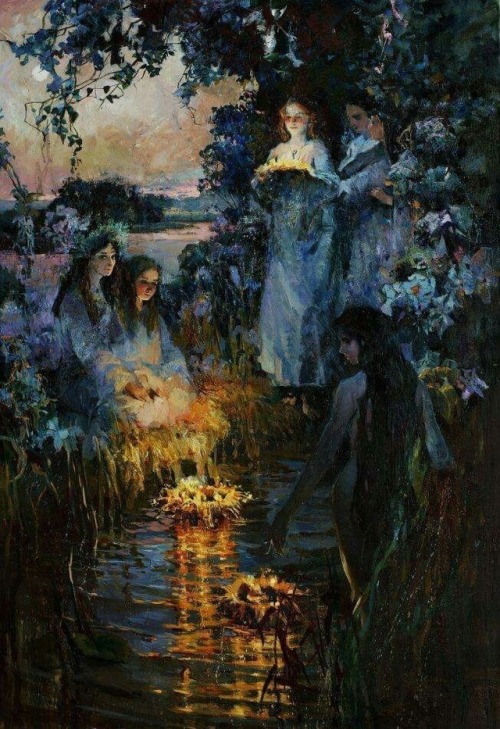 secret–gardens:Ivan Kupala Night, Julia KostsovaOil on canvas, 2014