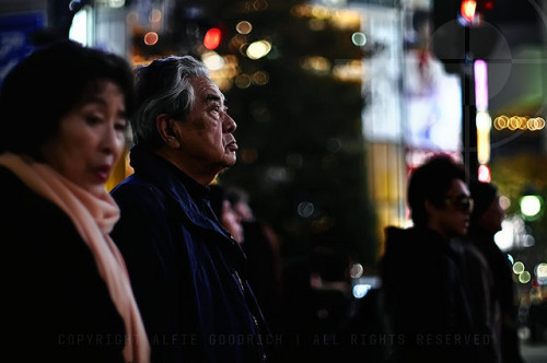 Old man bokeh; Shibuya, Tokyo