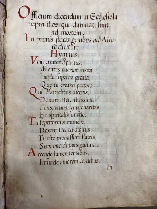 Ms. Codex 654 -Officium dicendum in ecclesiola supra illos, qui damnati sunt ad mortemThis manuscrip