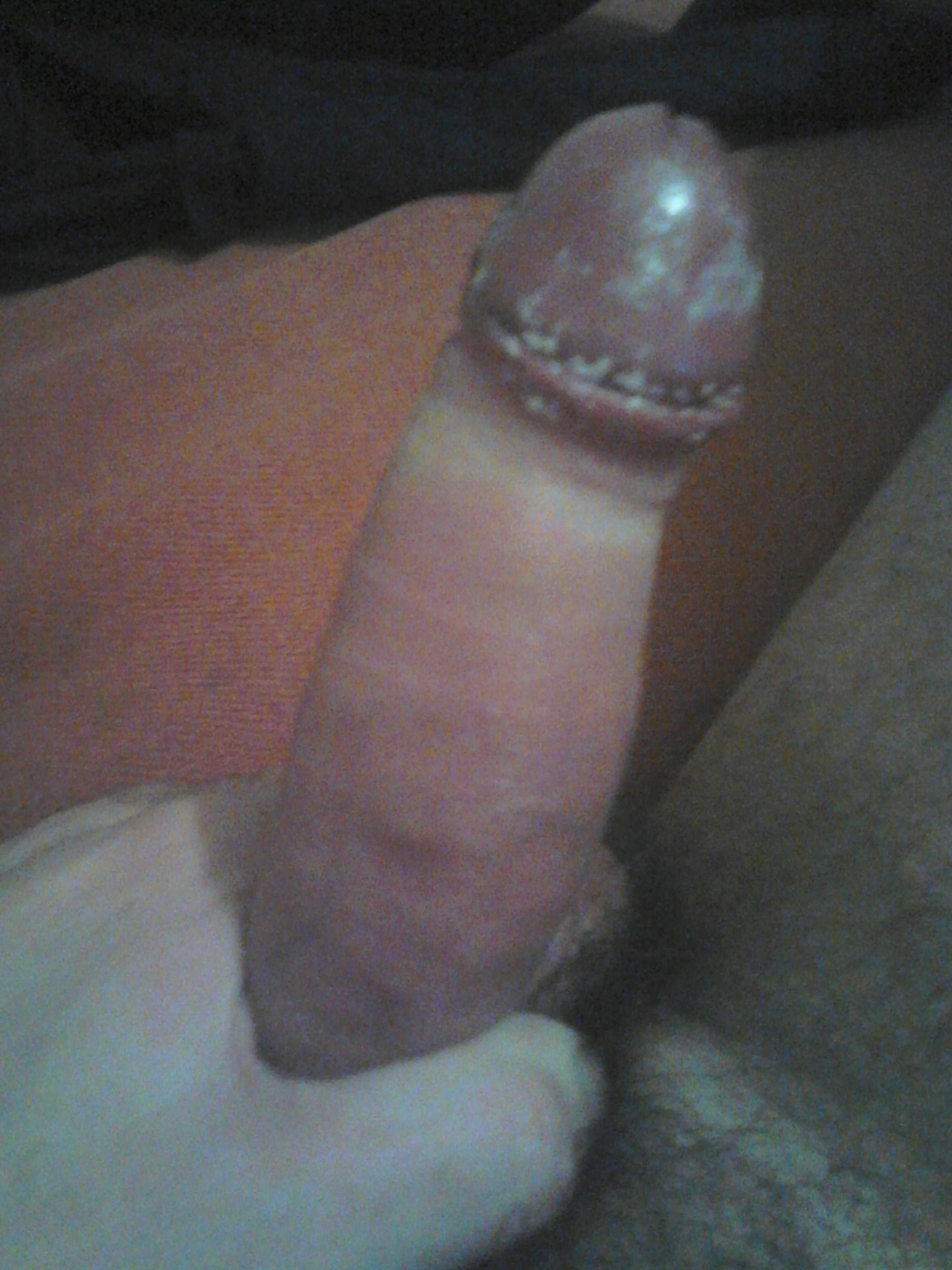 uncutsmellylad:My cheesy cock just now. It fuckin stinks man.