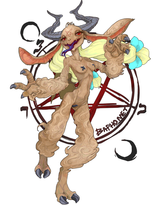 redradishrabbit:  magicmausoleum’s Baphomet commission for theDeedeedee complete!a lovely character omfg kgsc /heavy breathingthankyou for the support bb ;v; < 333 