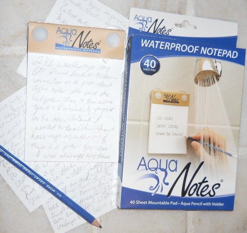 wickedclothes: Waterproof Paper and Pencil Say goodbye to forgotten thoughts with this shower-friend