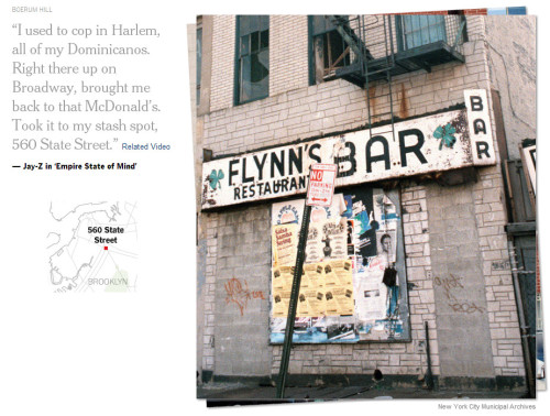 Brooklyn, the Remix: A Hip-Hop Tour (via @NYTMetro) The mean streets of the borough that rappers like the Notorious B.I.G. crowed about are now hipster havens, where cupcakes and organic kale rule. For current real estate purposes, the block where the