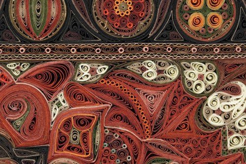 These Oriental Rugs are Actually Made of Strips of Rolled PaperQuilling or paper filigree, is an art