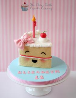 cakedecoratingtopcakes:  Birthday Cake Slice