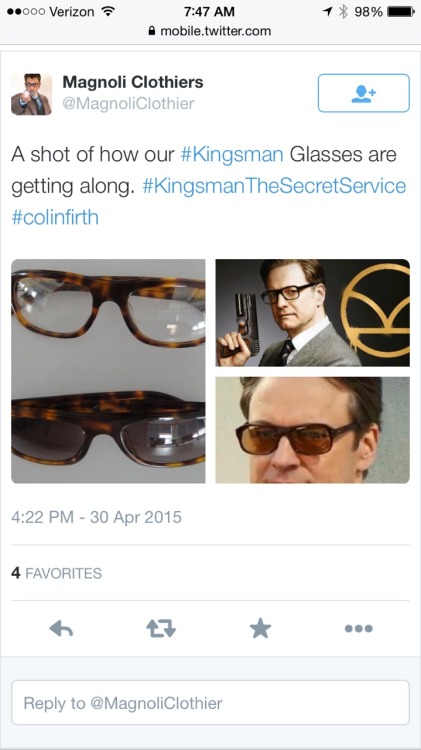 Just a heads up, if you are waiting for your own Kingsman glasses without breaking the bank. These a