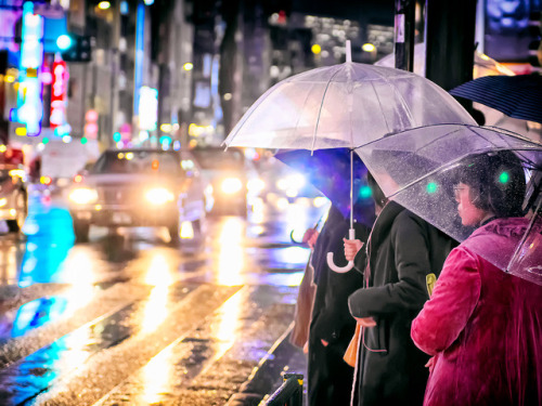 Rainy night in Harajuku last night.