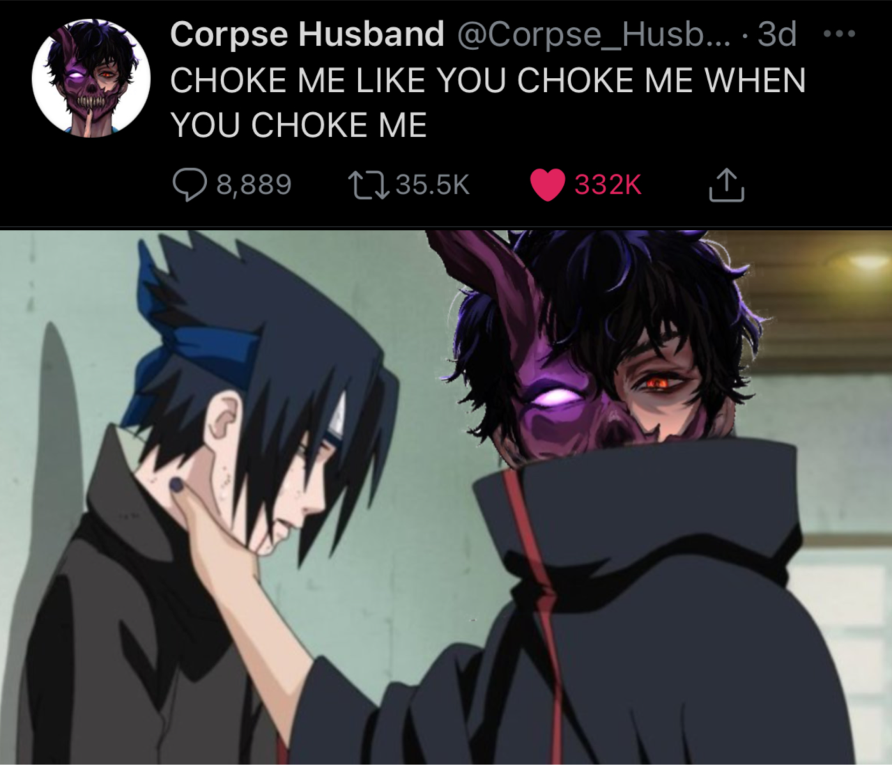NO ANIME  Sasuke Choke Edits  Know Your Meme