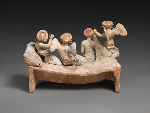 theancientwayoflife:~ Terracotta Banquet Group.Period: HellenisticDate: ca. 3rd–2nd century B.