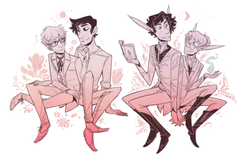 DAY ///  NIGHTWorking on other stuff, but here’s a drawing of my boys in the mean time. The OTPs. Th