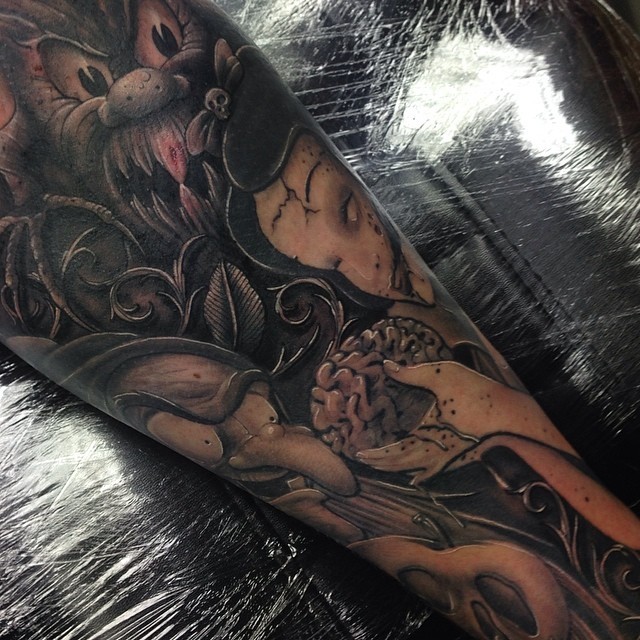 Tattoos By Craig Holmes Iron Horse Tattoo Studio Zombie Snow White Leg Sleeve Still Got Another 4