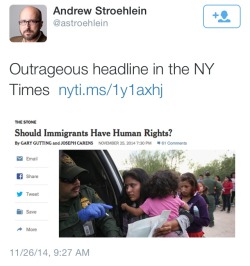 atane: Real NY Times headline - “Should