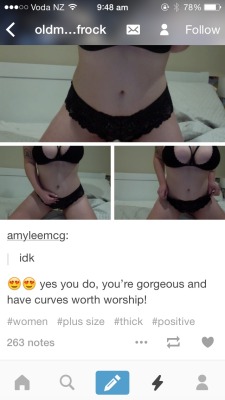 amyleemcg:  I truly love and appreciate my curves and I think thick is beautiful but you need to understand that by calling me plus size you are dismissing all the beautiful plus size girls. Photos may be deceiving. I am 5ft tall, I haven’t weighed