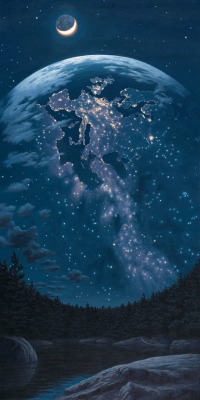 skeletongarden:   Night Lights by Rob Gonsalves  😍 