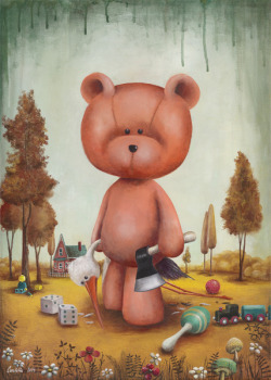 acmeart:“Grumble bear” Art Print by Caroletta
