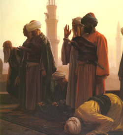 tanyushenka:    Prayer in Cairo (detail)Jean-Leon Gerome (1824-1904)   