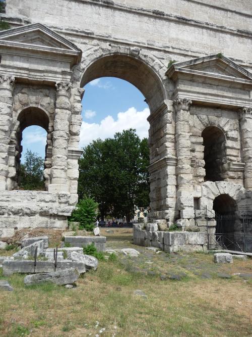 Porta Maggiore and cobblestones of ancient Via Praenestina