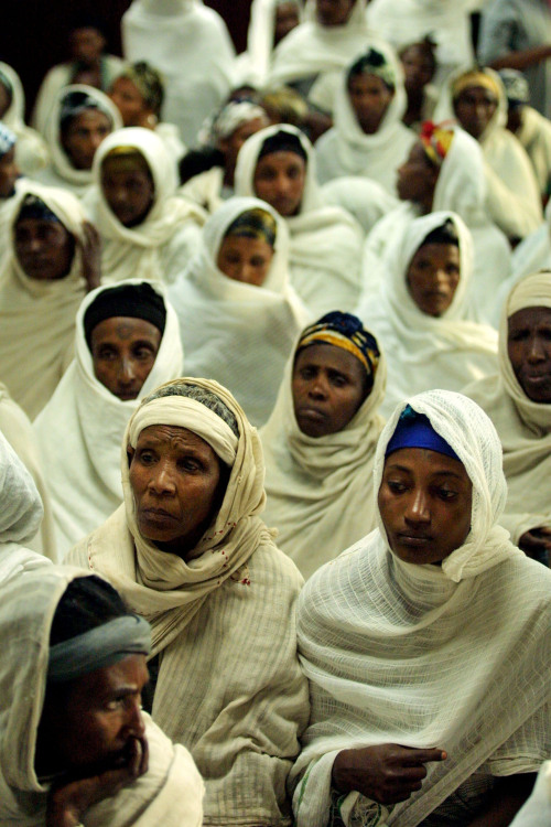 ofskfe: Jewish Ethiopian women attend evening prayers at the Beta Israel School in Addis Ababa, Ethi